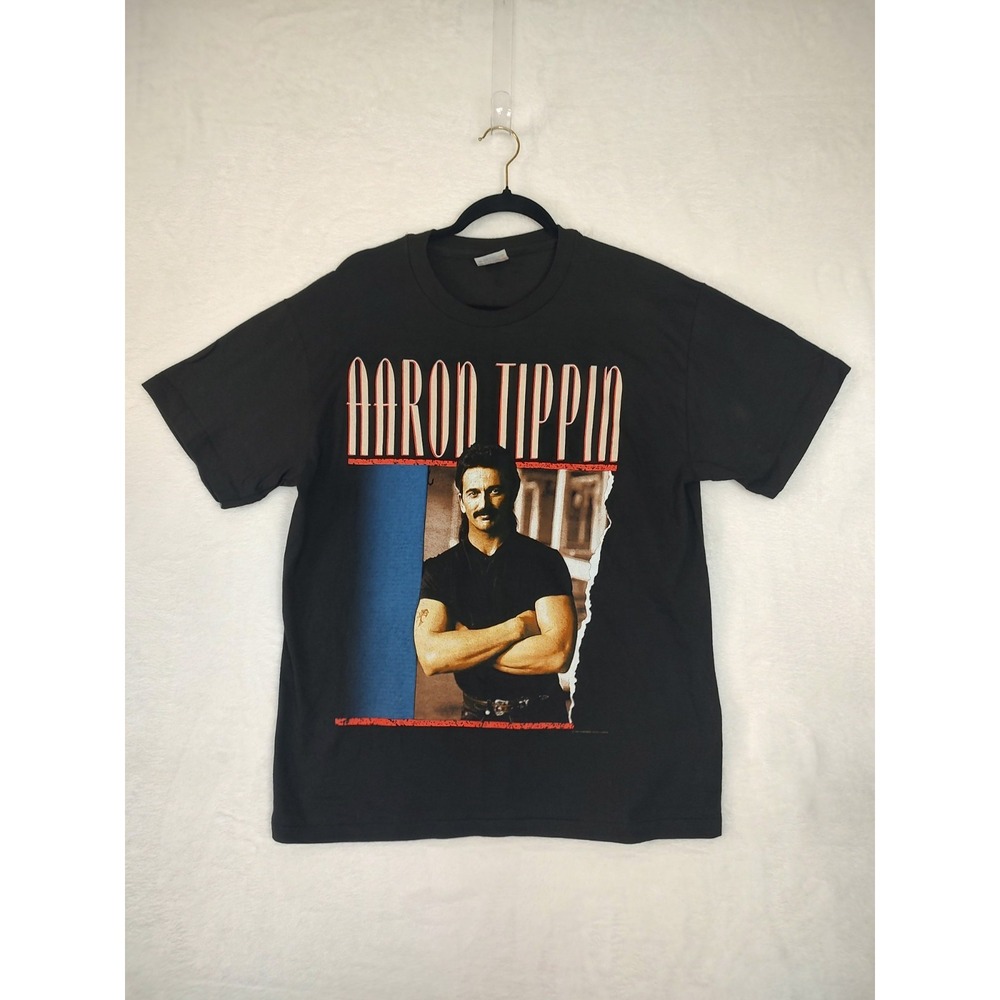 Vintage 90s Aaron Tippin Read Between the‎ Lines Single Stitch Country T Shirt L